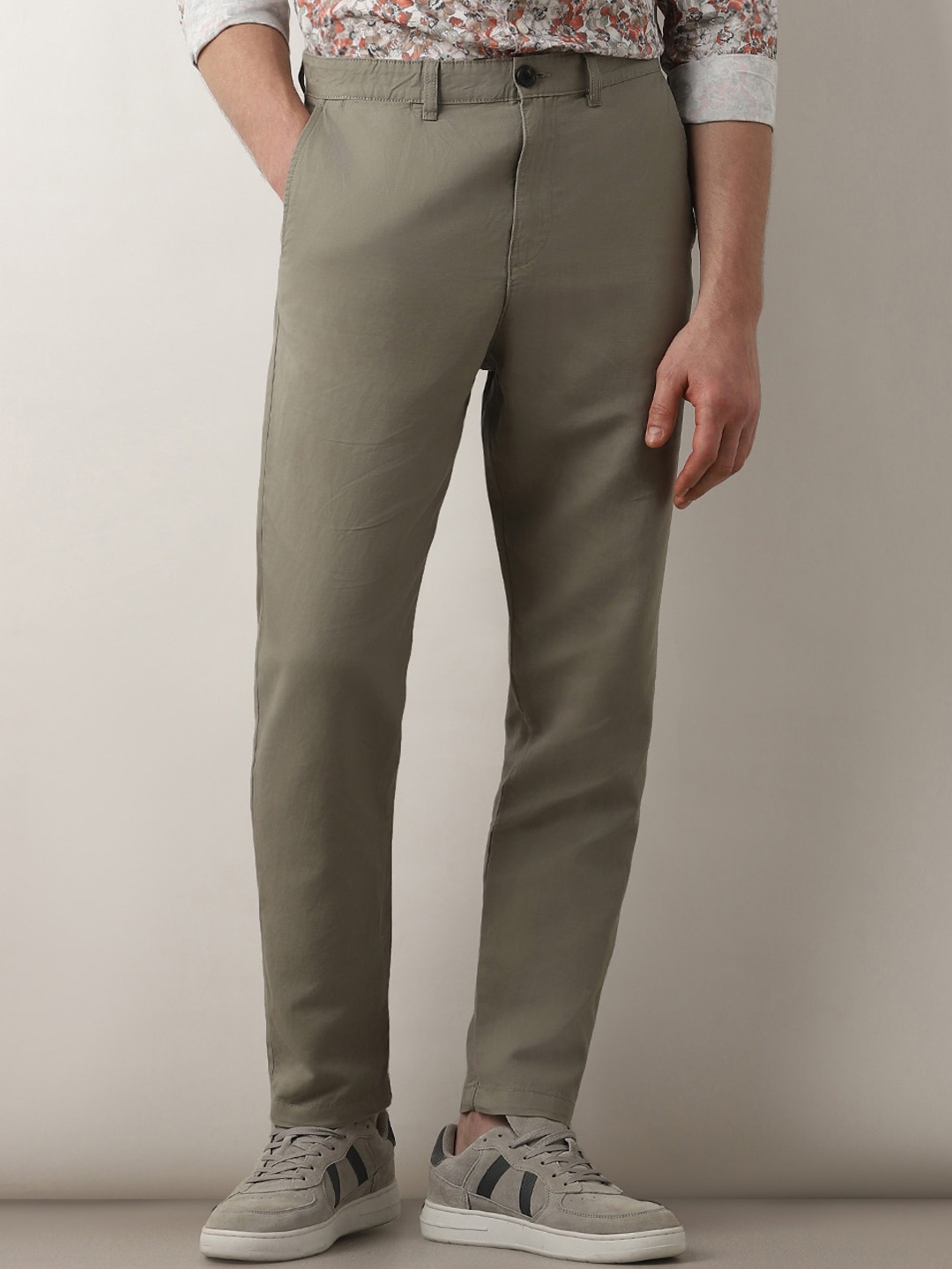 

SELECTED Slim Fit Mid-Rise Regular Trouser, Beige