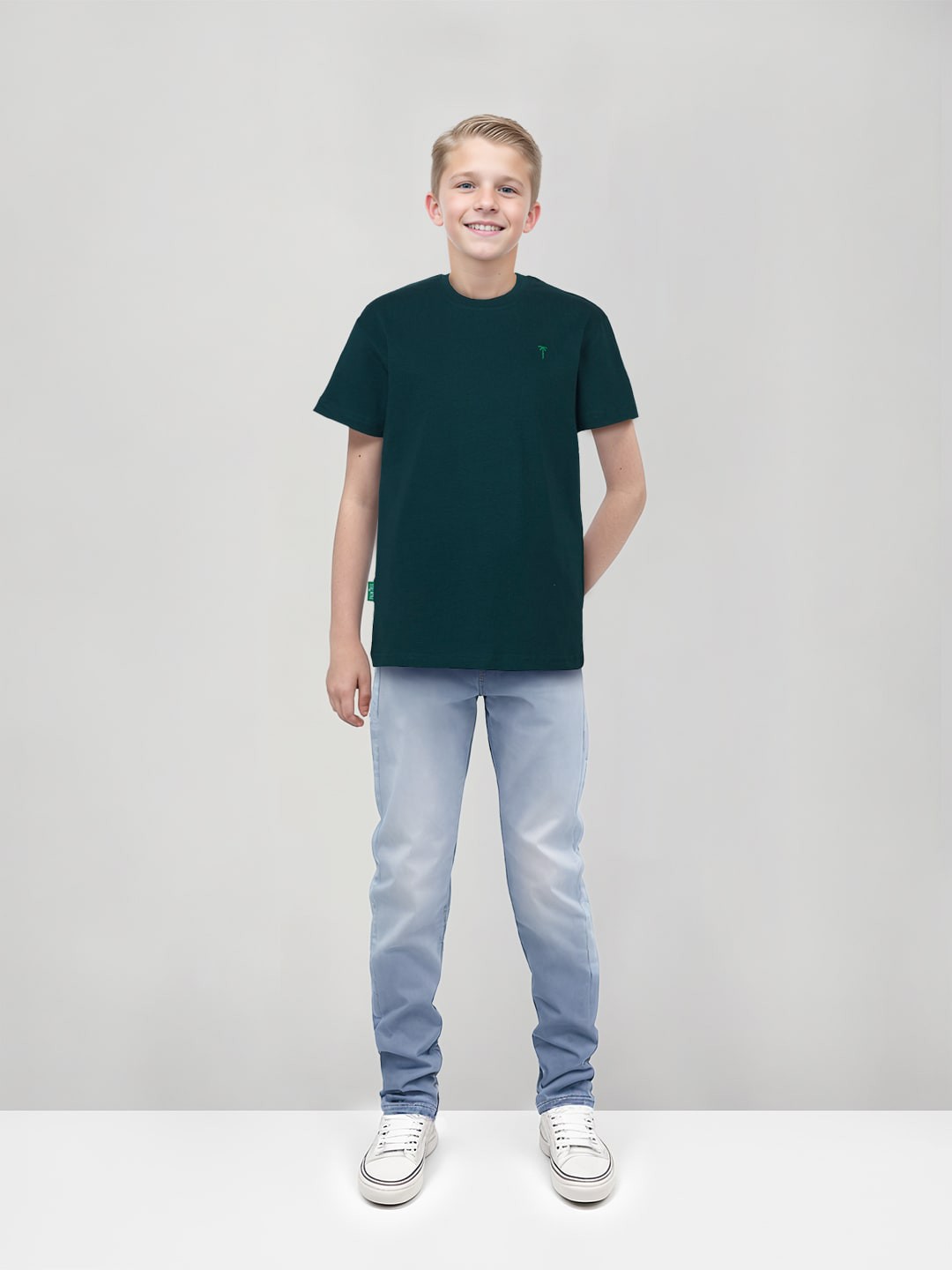

Gini and Jony Boys V-Neck Pockets T-shirt, Green