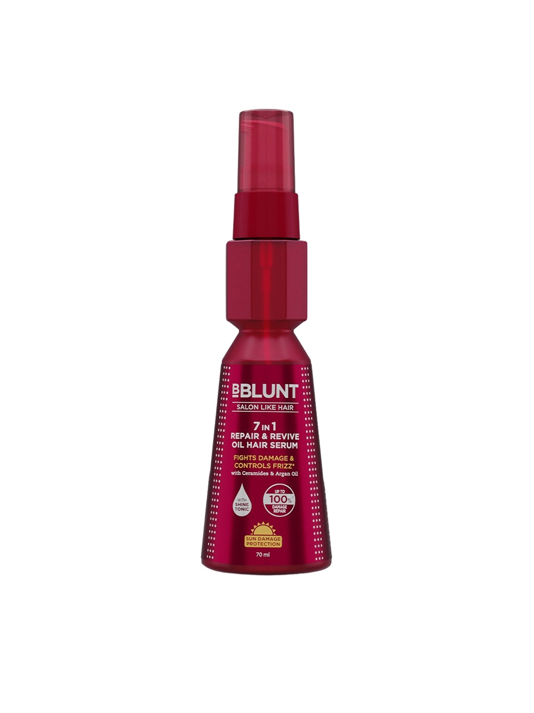 

BBLUNT 7 In 1 Repair & Revive Oil Hair Serum with Argan Oil & Ceramides - 70 ml, Red