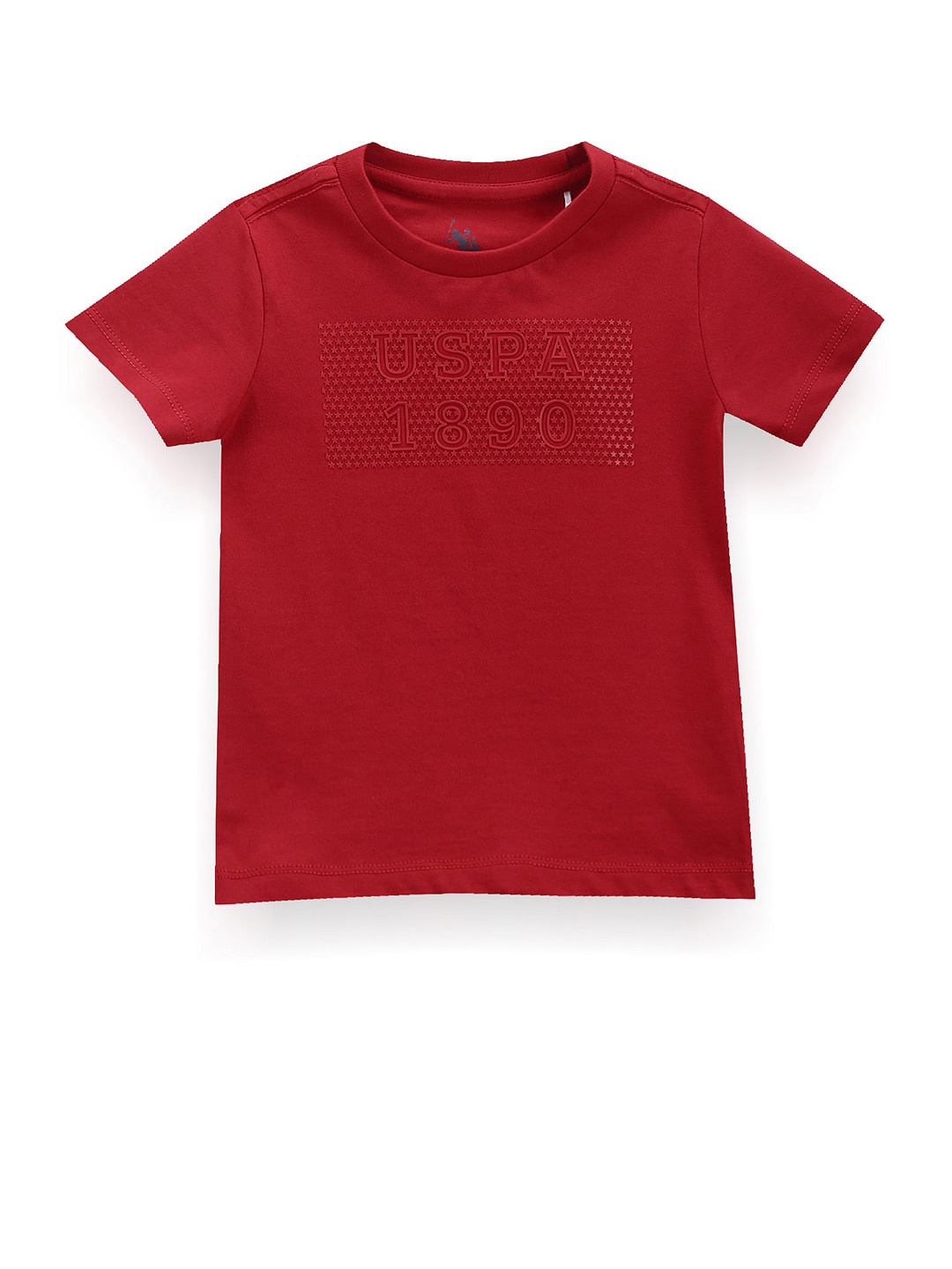 

U.S. Polo Assn. Kids Boys Typography Printed T-shirt, Red
