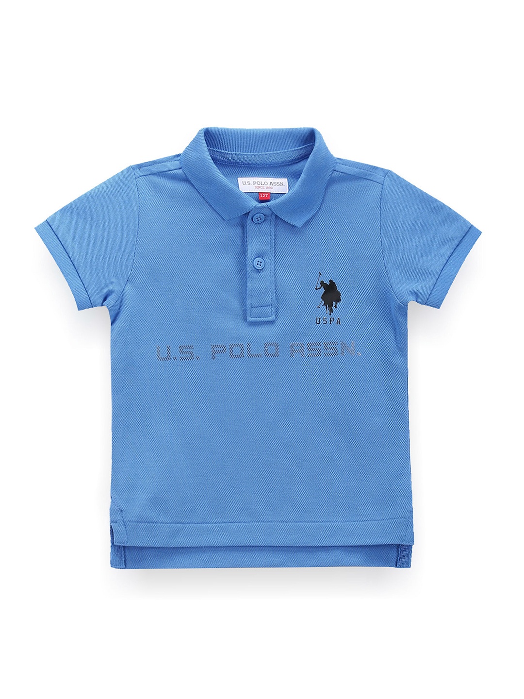 

U.S. Polo Assn. Kids Boys Metallic Print Polo Collar T-shirt, Blue