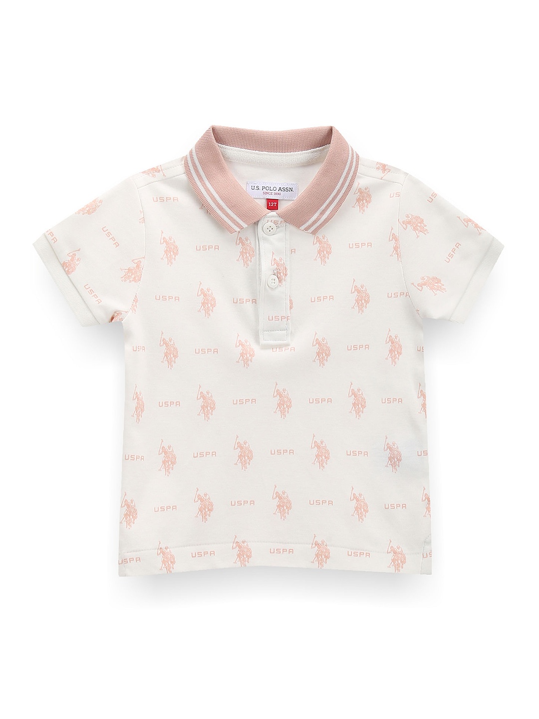 

U.S. Polo Assn. Kids Boys Printed Polo Collar T-shirt, White