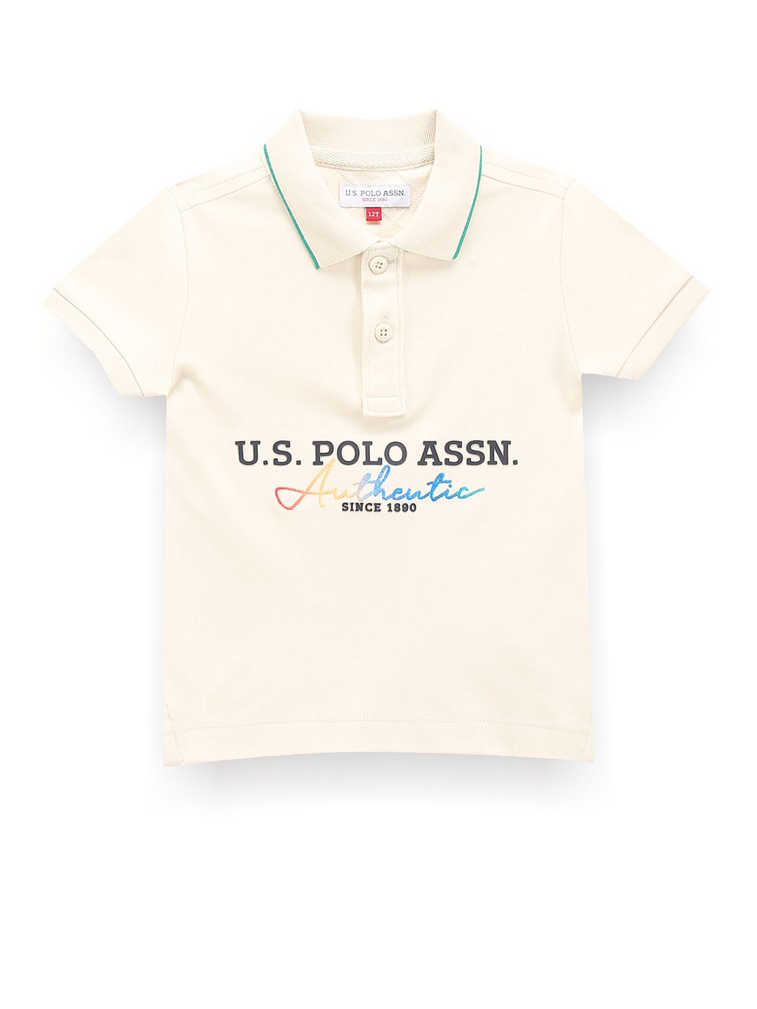

U.S. Polo Assn. Kids Boys Typography Polo Collar T-shirt, White