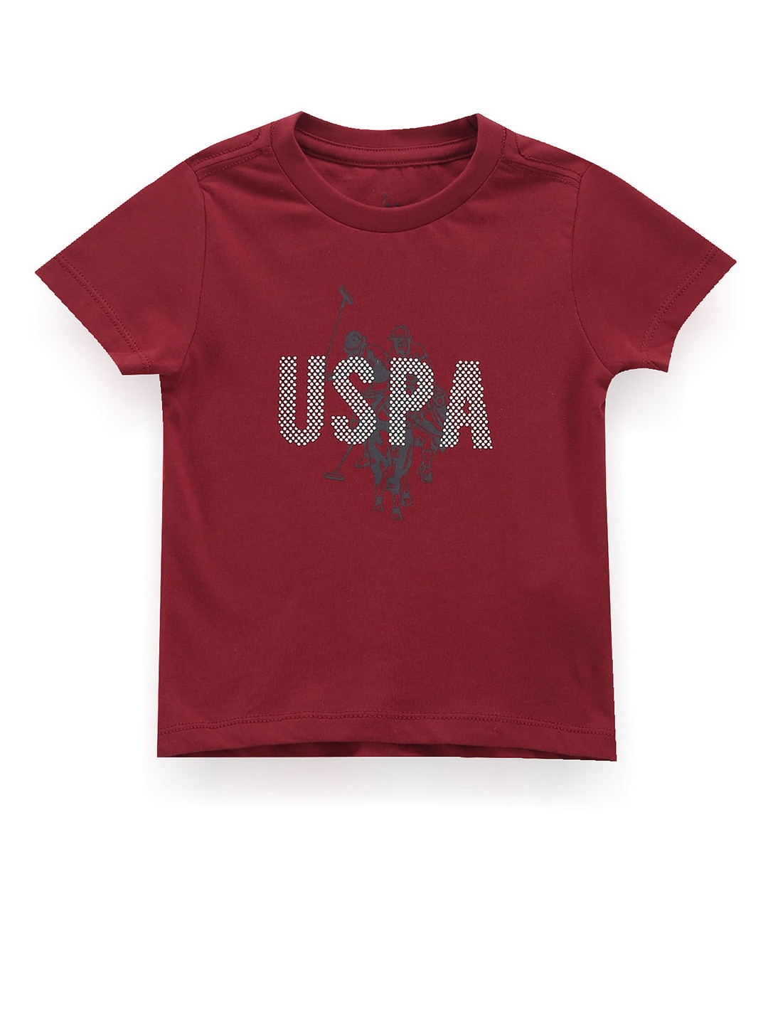

U.S. Polo Assn. Kids Boys Typography Printed T-shirt, Red