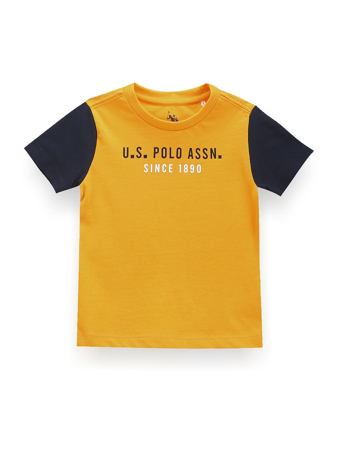 

U.S. Polo Assn. Kids Boys Colour Block Logo T-Shirt, Yellow