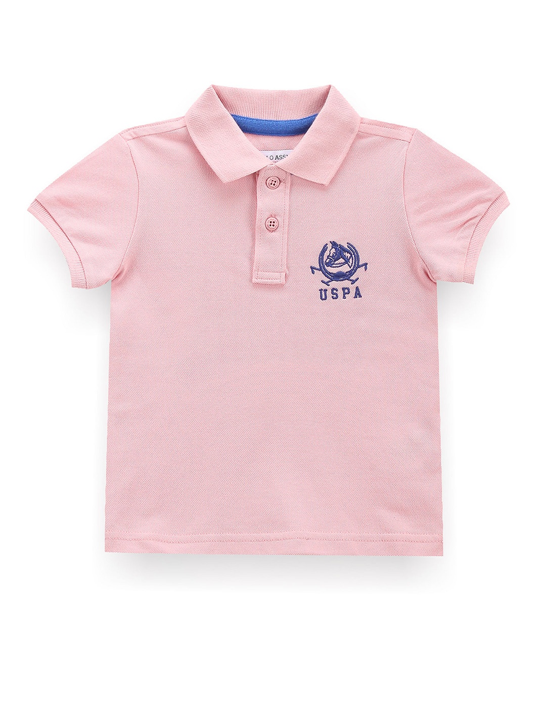 

U.S. Polo Assn. Kids Boys Polo Collar Short Sleeves Cotton T-shirt, Pink