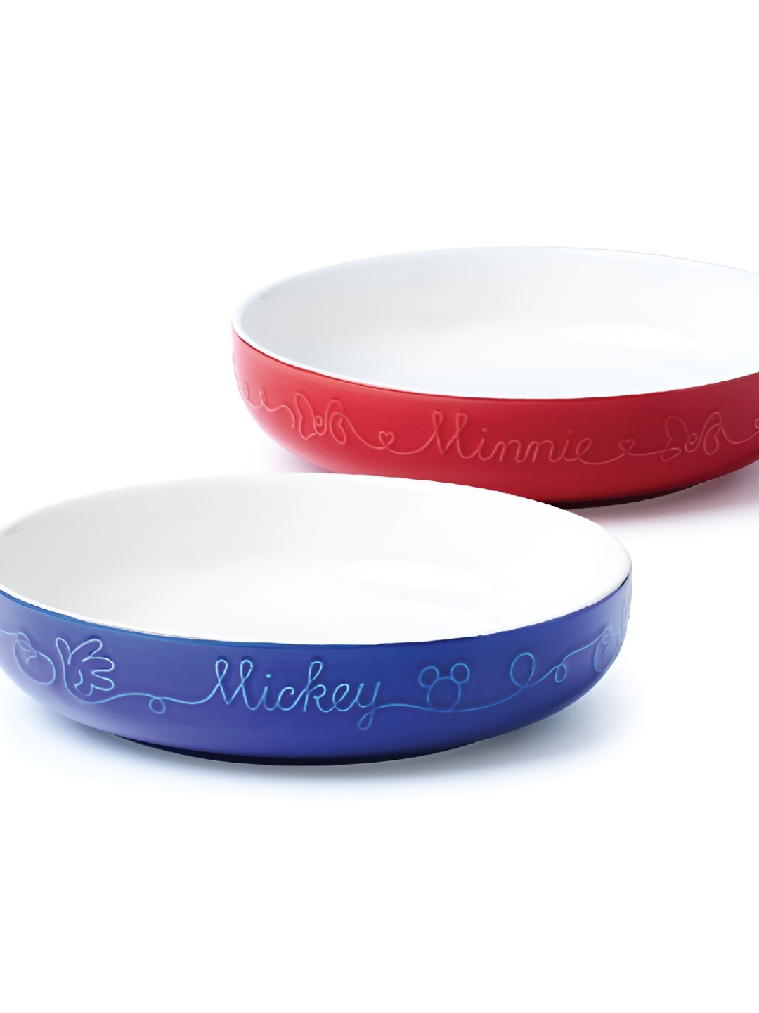 

MEYER Blue & Red Ceramic 2 Pieces Dishwasher Safe Food Platter
