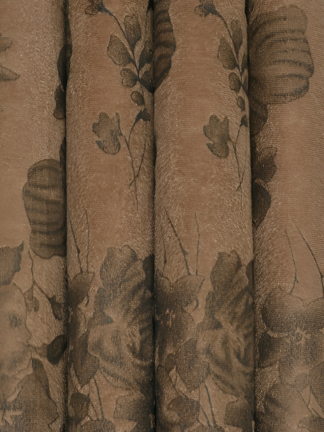 

Galaxy Home Decor Coffee Brown Floral Room Darkening Window Curtain