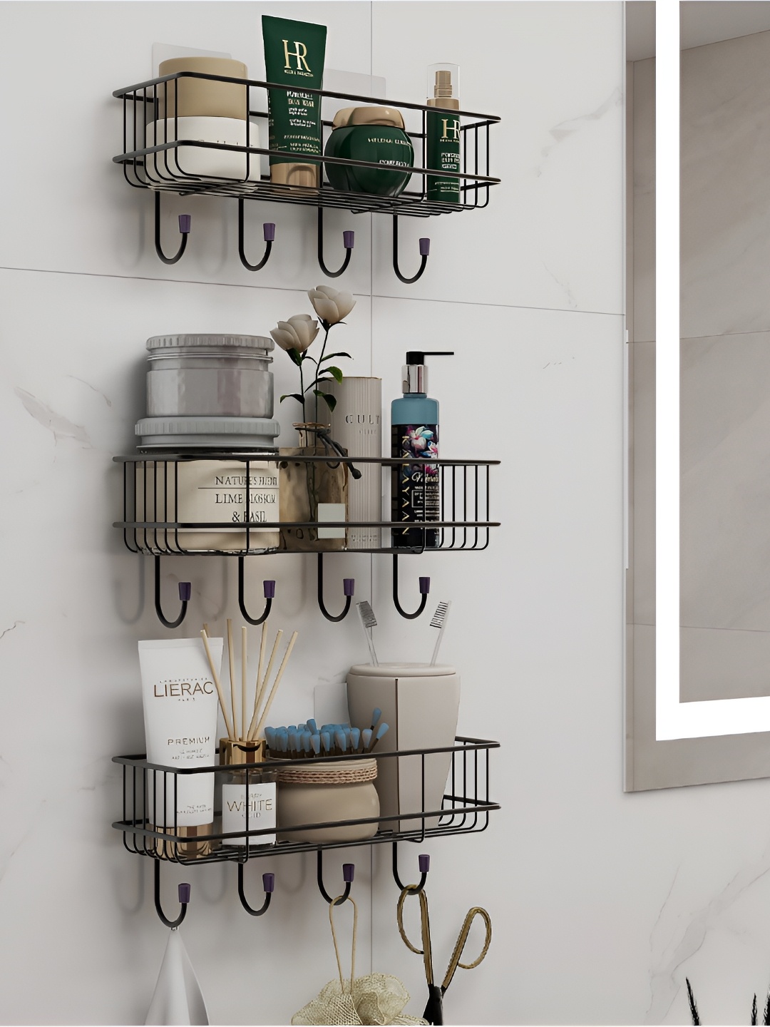 

Plantex Black 3 Pieces Steel Corner Shelf