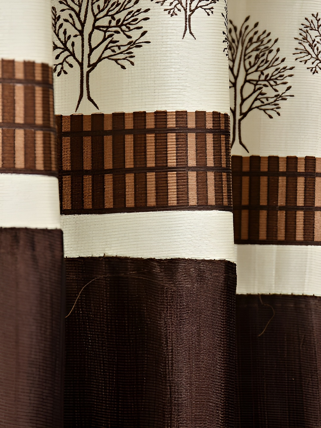

Galaxy Home Decor Brown Floral Room Darkening Long Door Curtain