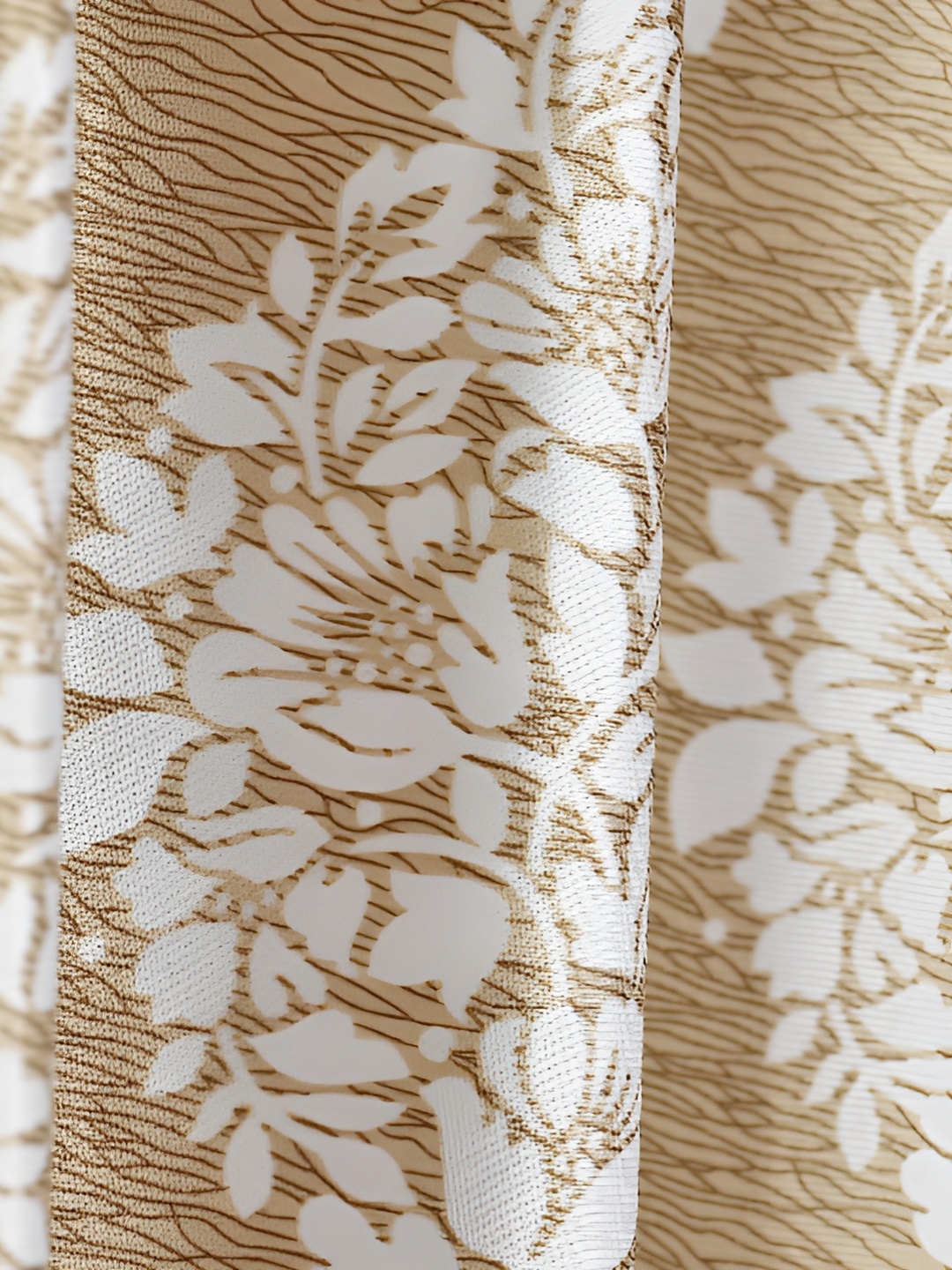

Galaxy Home Decor Brown Set of 2 Floral Room Darkening Long Door Curtain