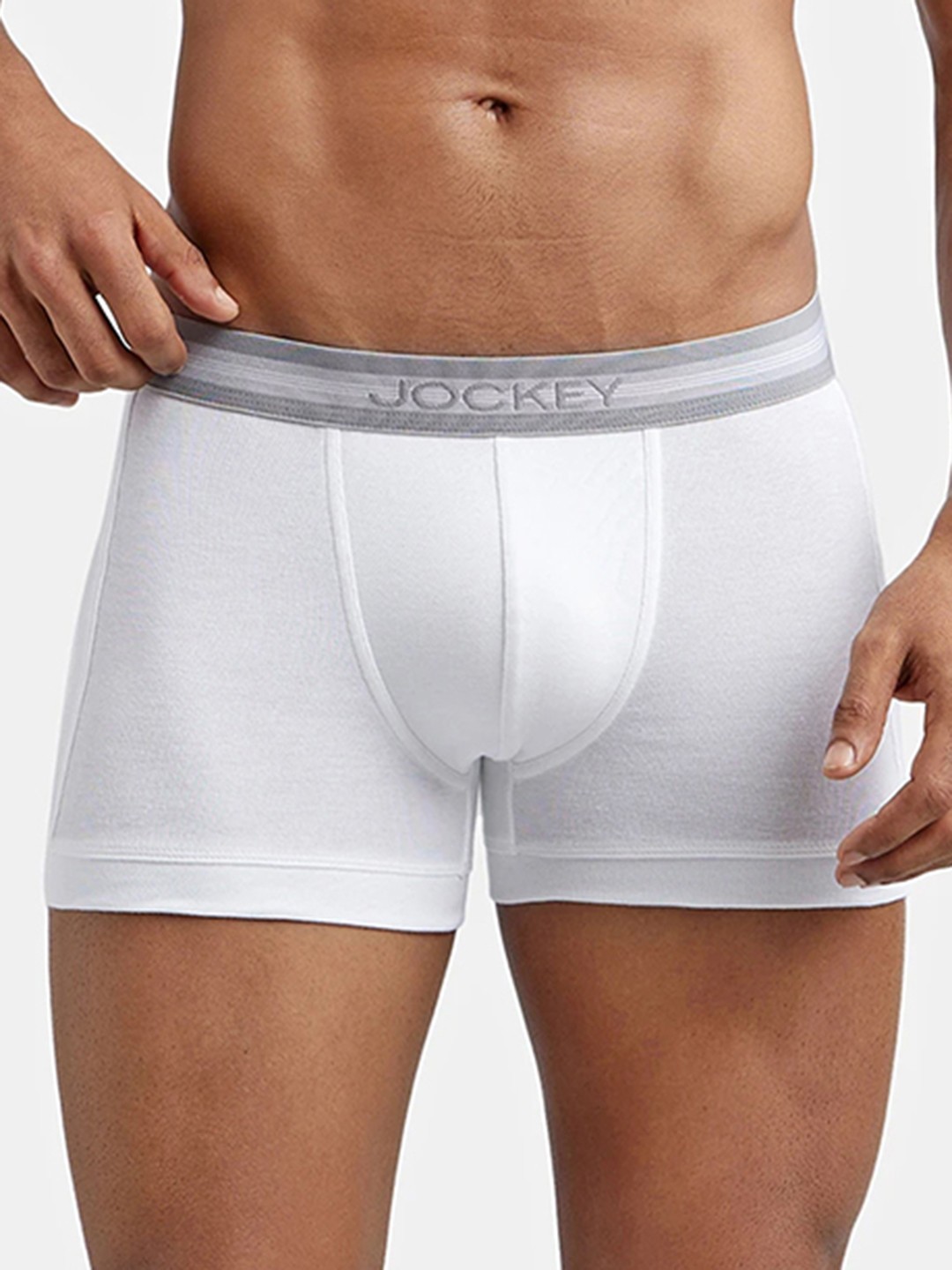 

Jockey Men Super Combed Cotton Rib Solid Trunk with Stay Fresh Properties-1015, White