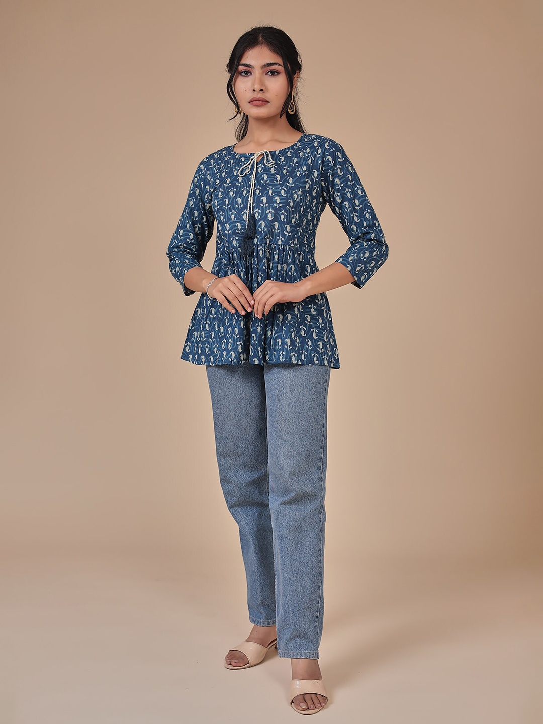 

ZARI Printed Ethnic Tunic, Blue