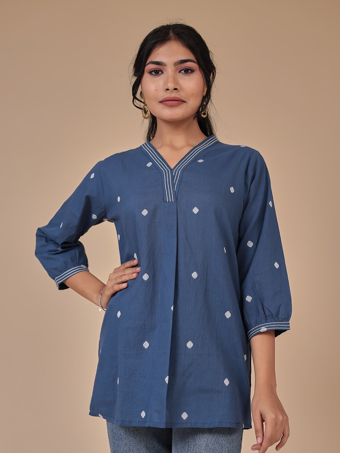 

ZARI Printed Ethnic Tunic, Blue