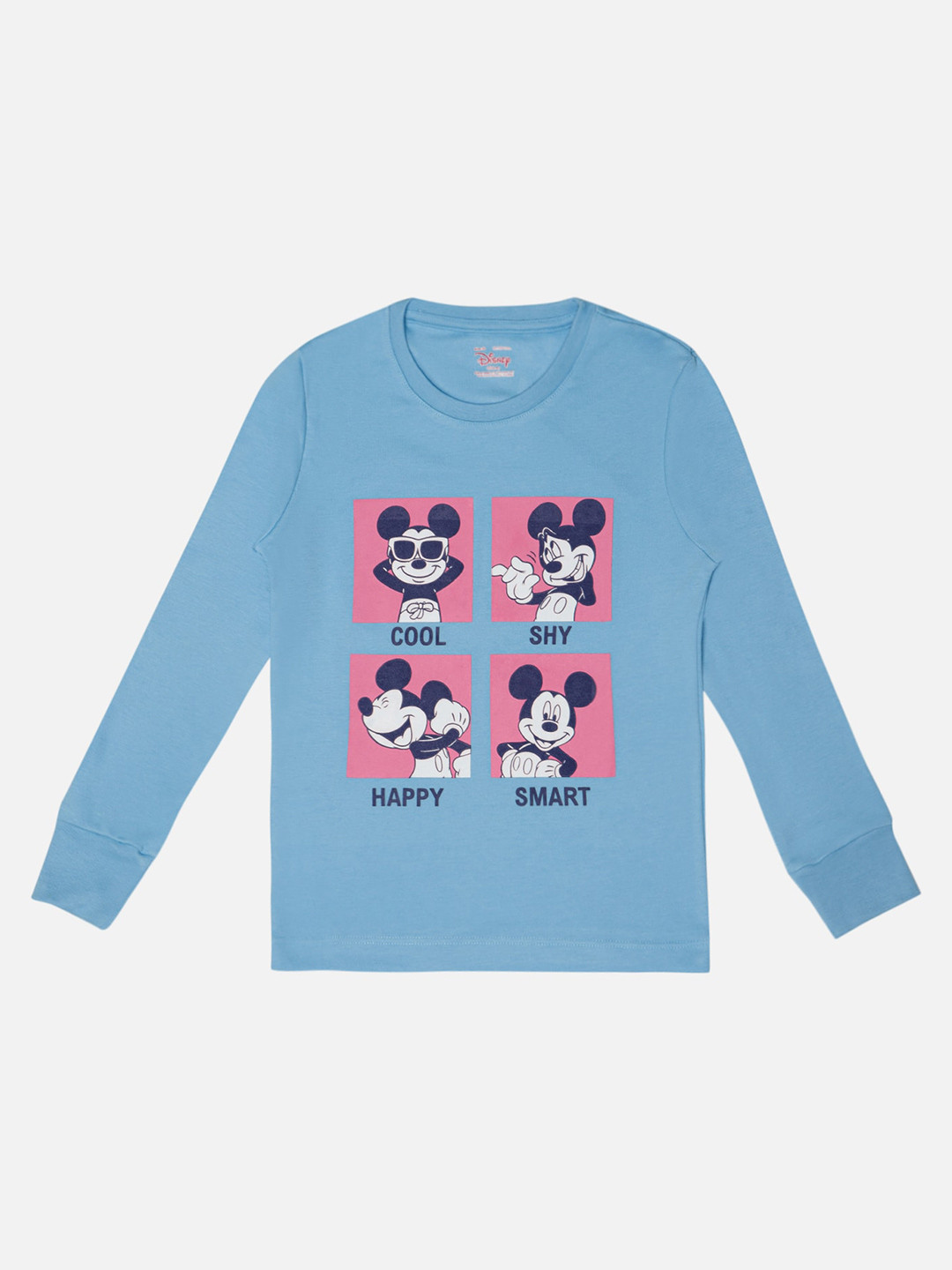 

Bodycare Girls Minnie & Friends Printed Round Neck Long Sleeves Cotton T-shirt, Blue
