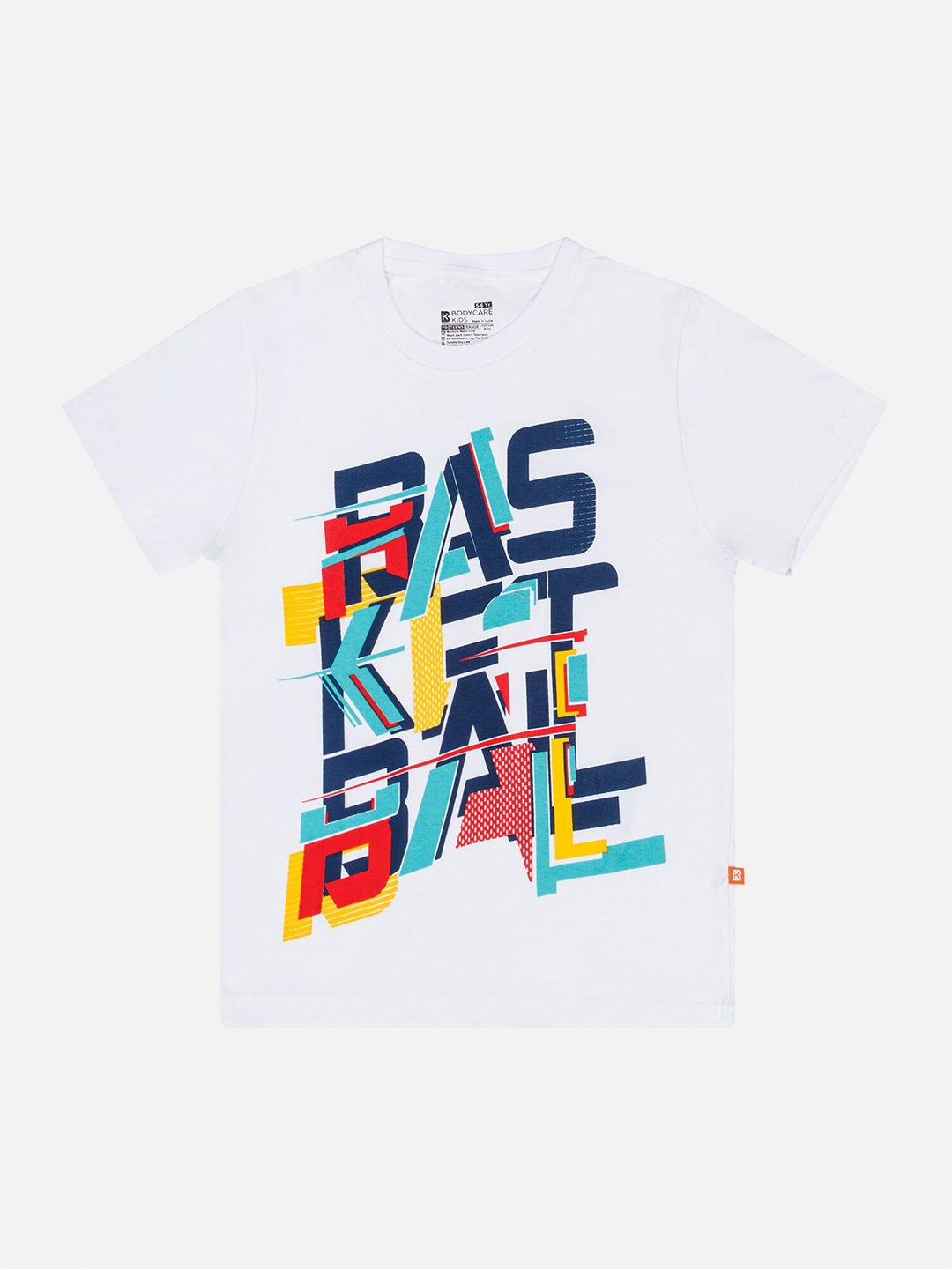 Bodycare Boys Typography Printed Cotton T-shirt, White