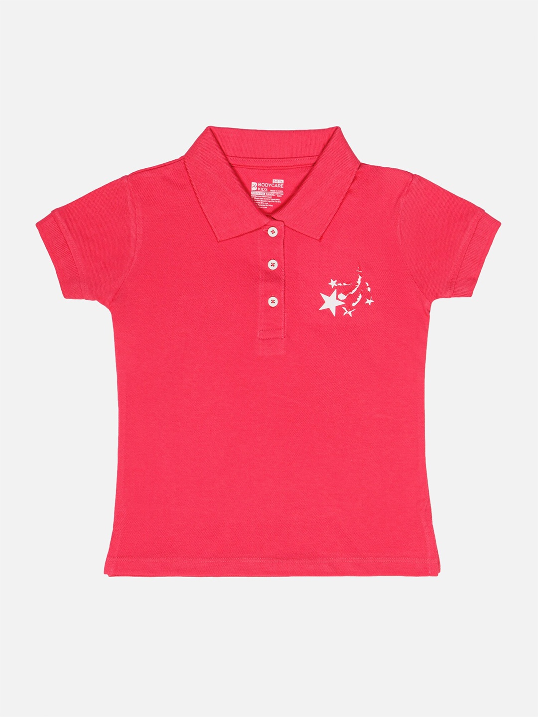 

Bodycare Girls Polo Collar Cotton T-shirt, Pink