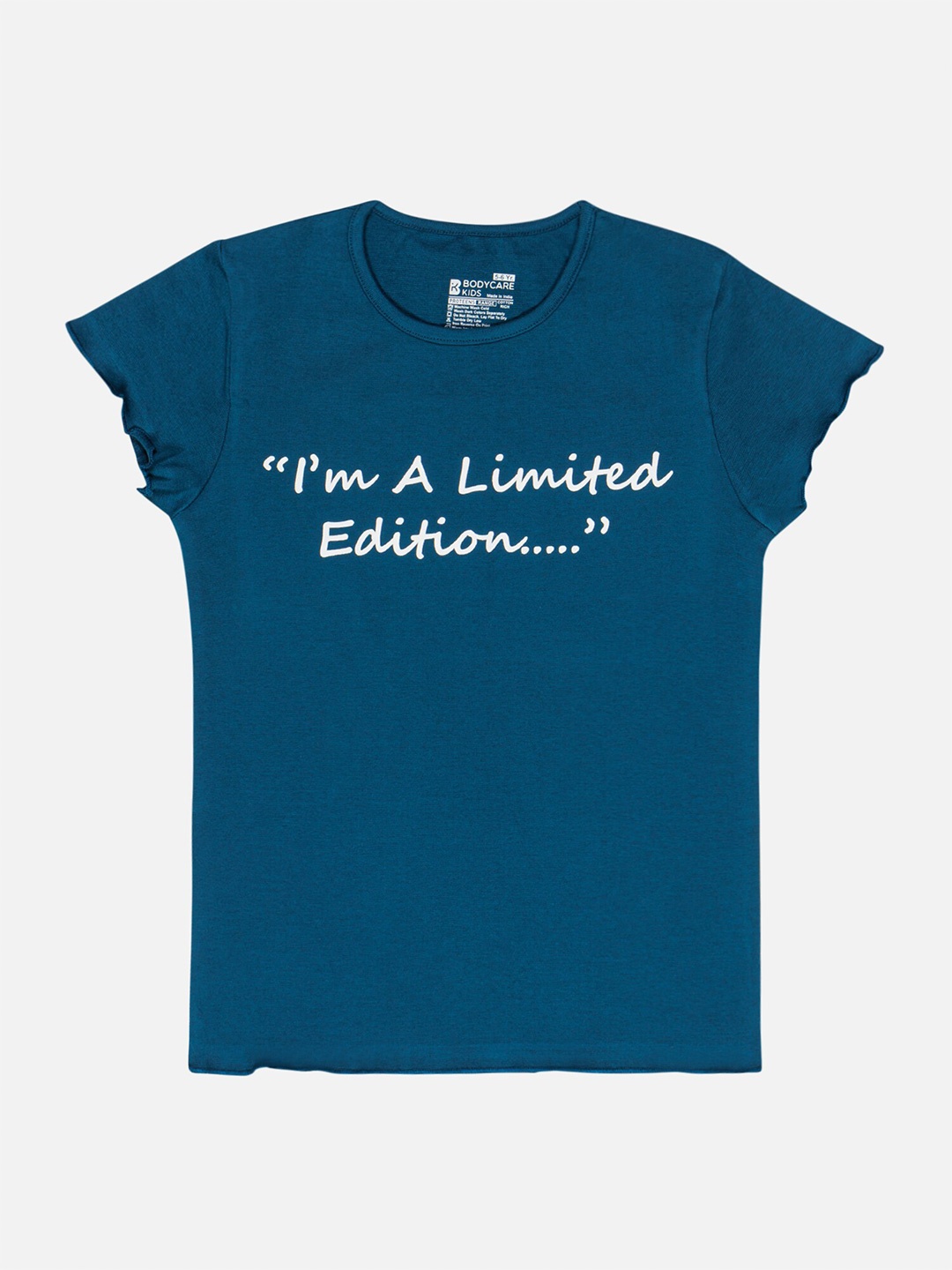 

Bodycare Girls Typography Printed Cotton T-shirt, Blue