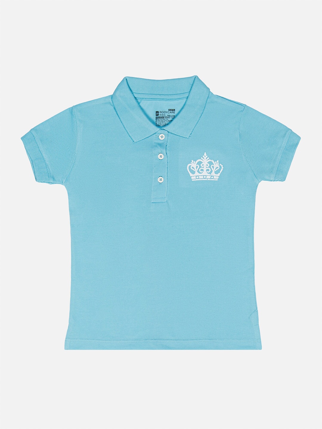 

Bodycare Girls Polo Collar Cotton T-shirt, Turquoise blue