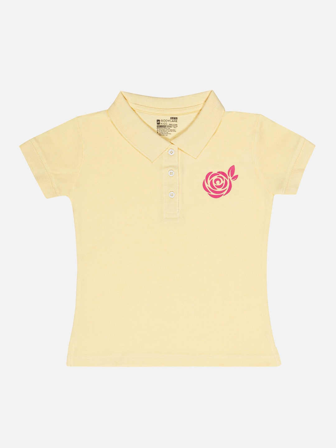 

Bodycare Girls Polo Collar Cotton T-shirt, Yellow