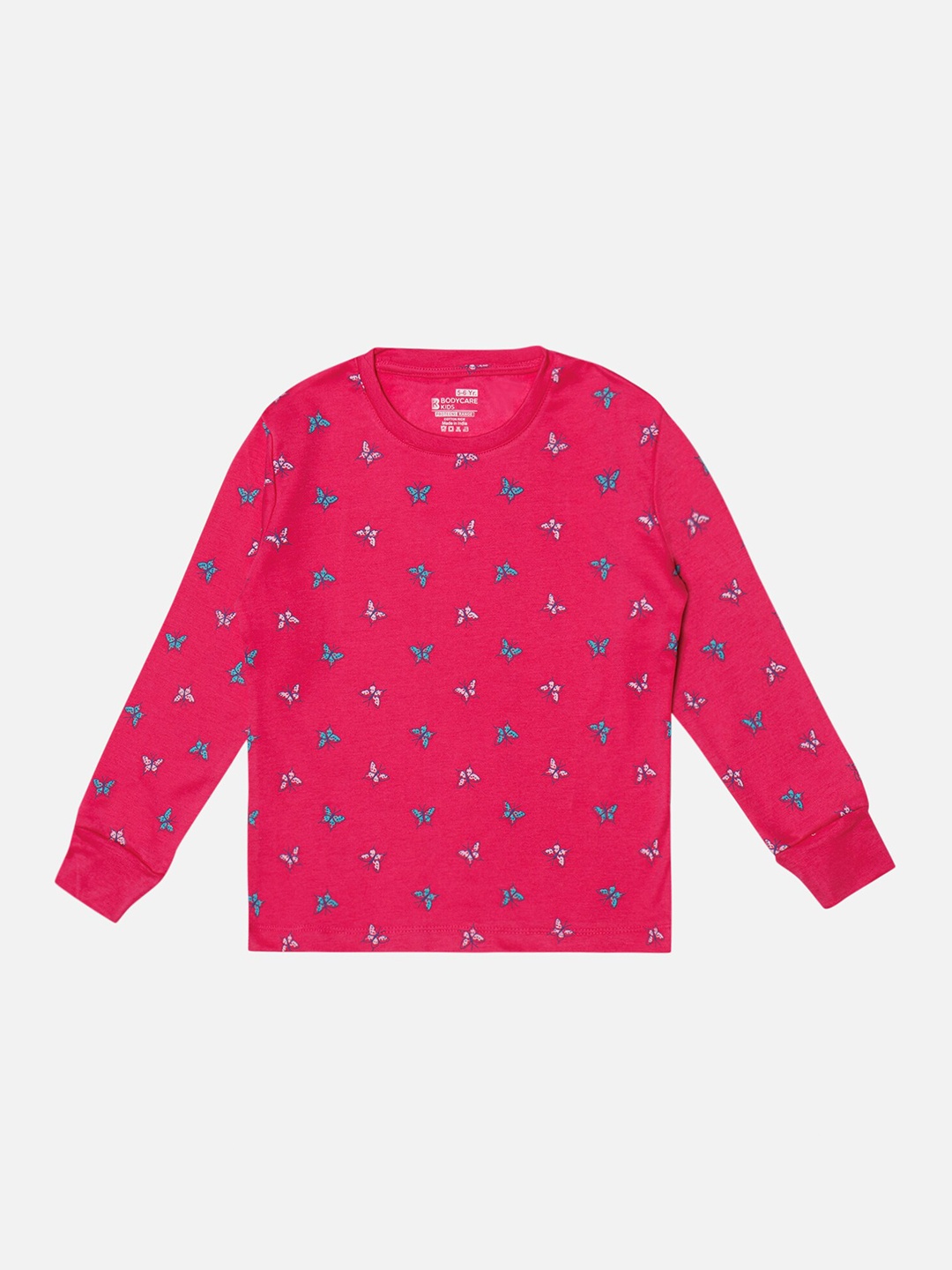 

Bodycare Girls Conversational Printed Cotton T-shirt, Fuchsia