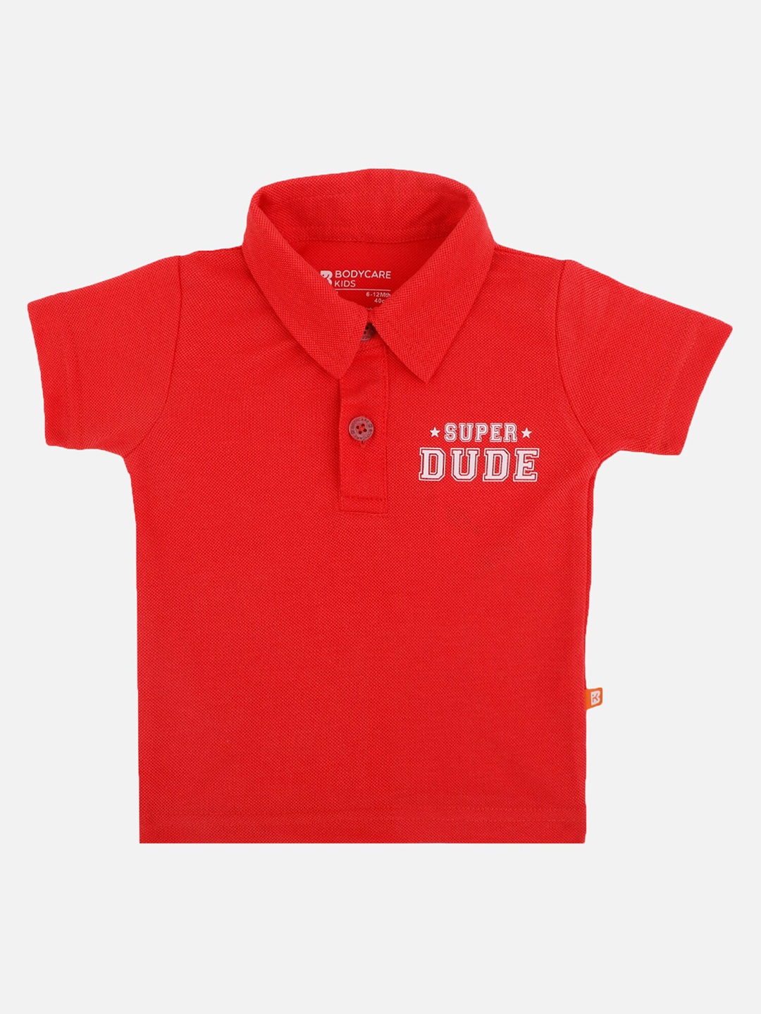 

Bodycare Boys Typography Polo Collar Applique T-shirt, Red