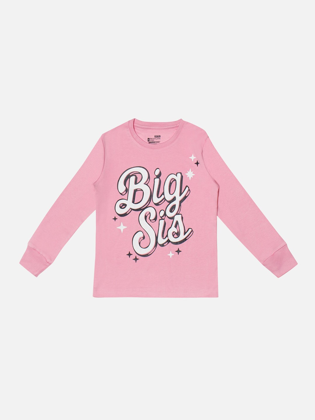 

Bodycare Girls Typography Printed Cotton T-shirt, Pink