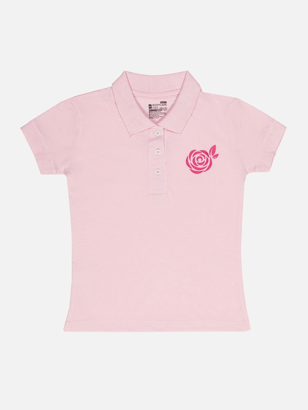 

Bodycare Girls Polo Collar T-shirt, Pink