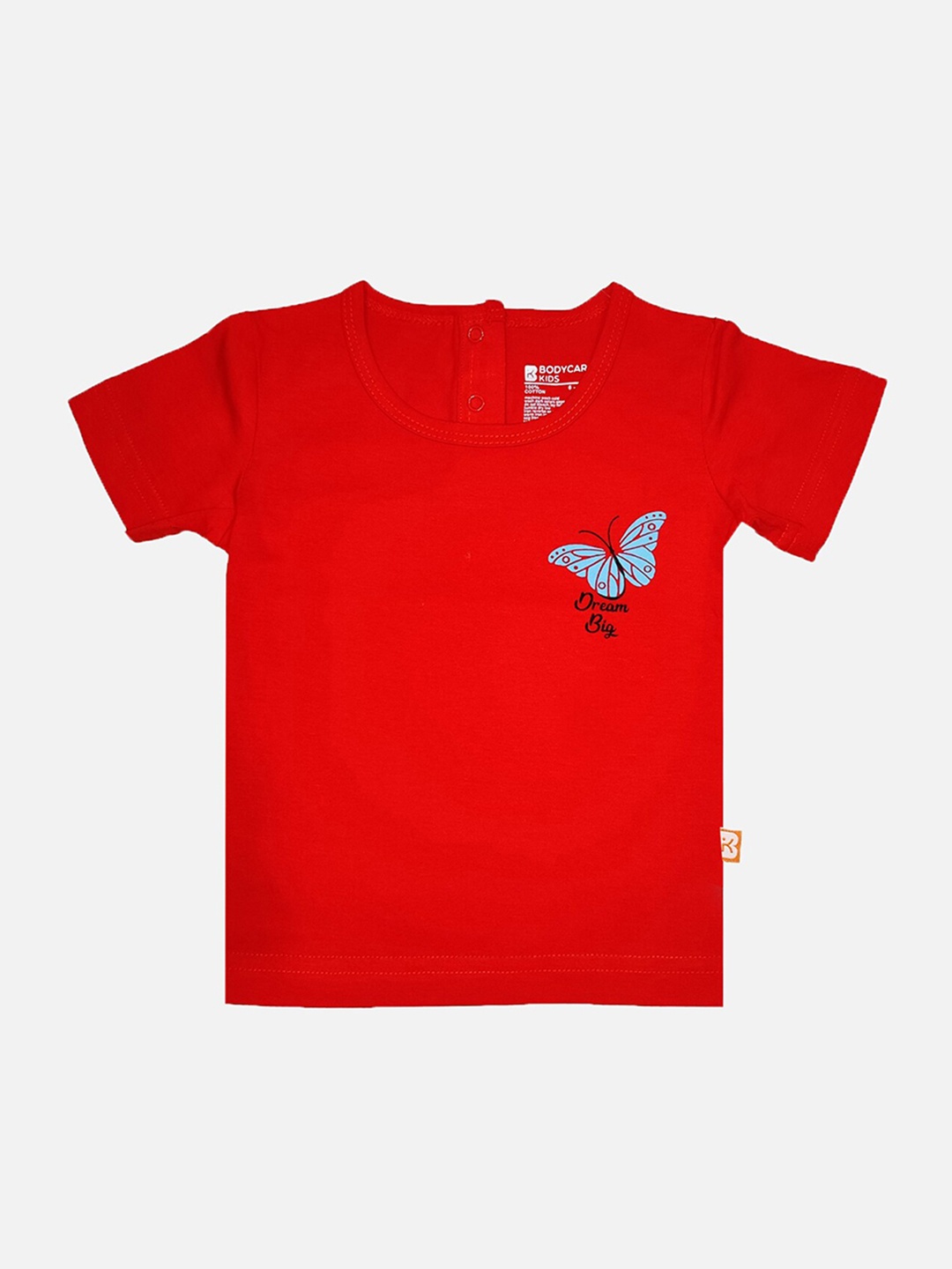 

Bodycare Girls Round Neck Cotton T-shirt, Red