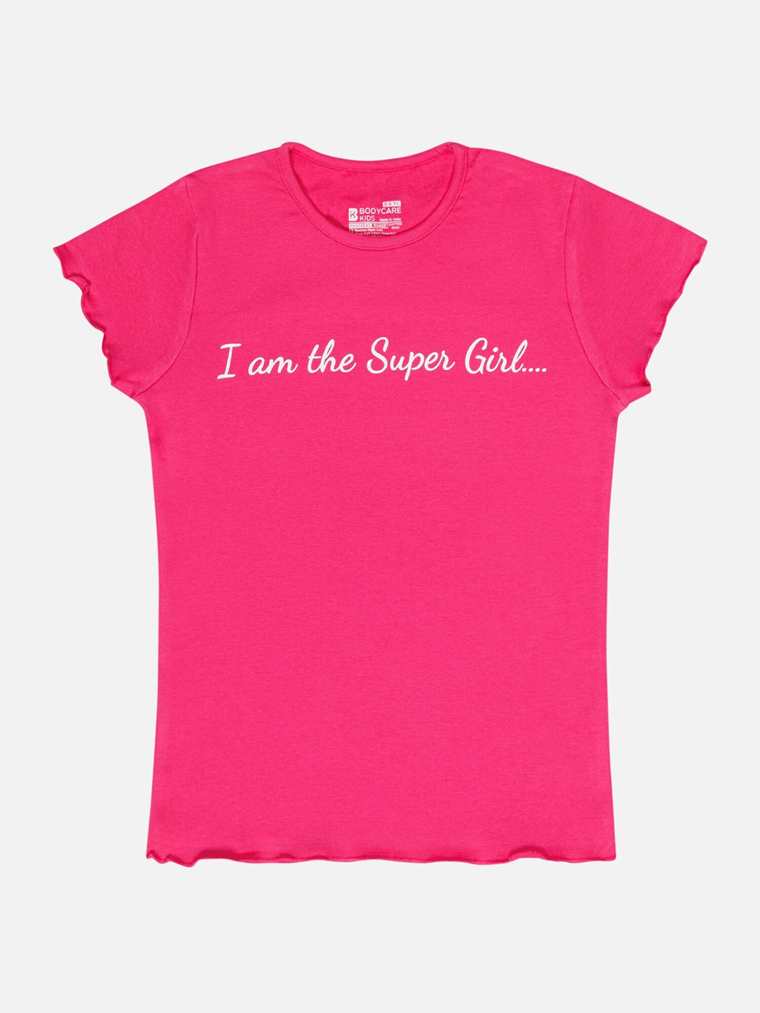 

Bodycare Girls Printed T-shirt, Fuchsia