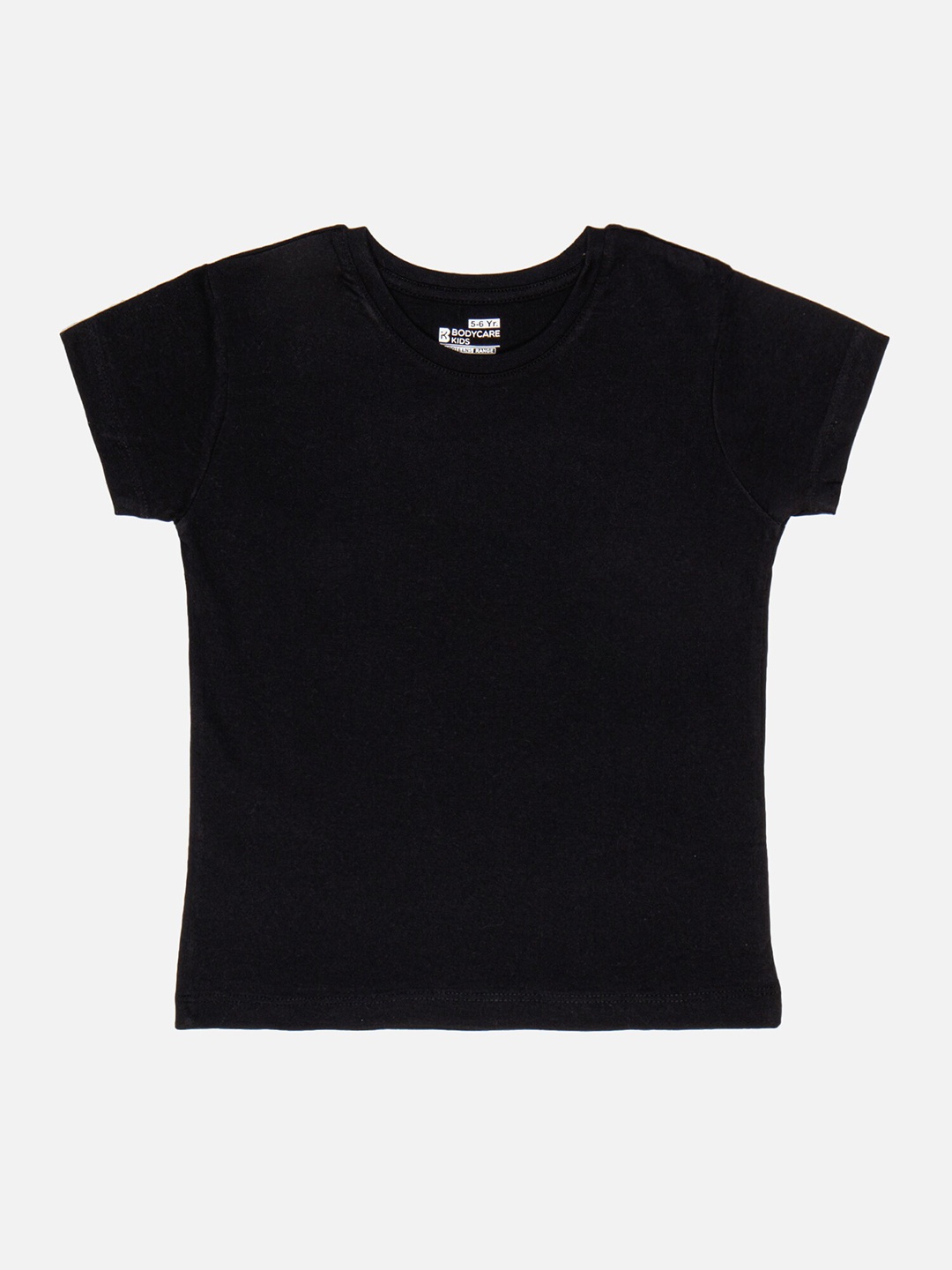 

Bodycare Girls Cotton Round Neck Short Sleeves Casual T-shirt, Black