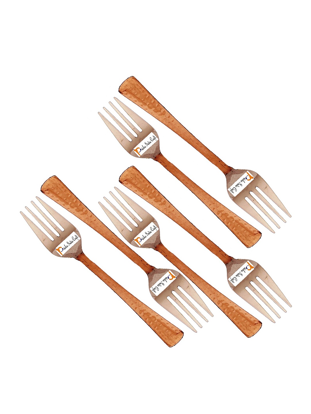 

PRISHA INDIA CRAFT 6Pcs Brown Stainless Steel Fork
