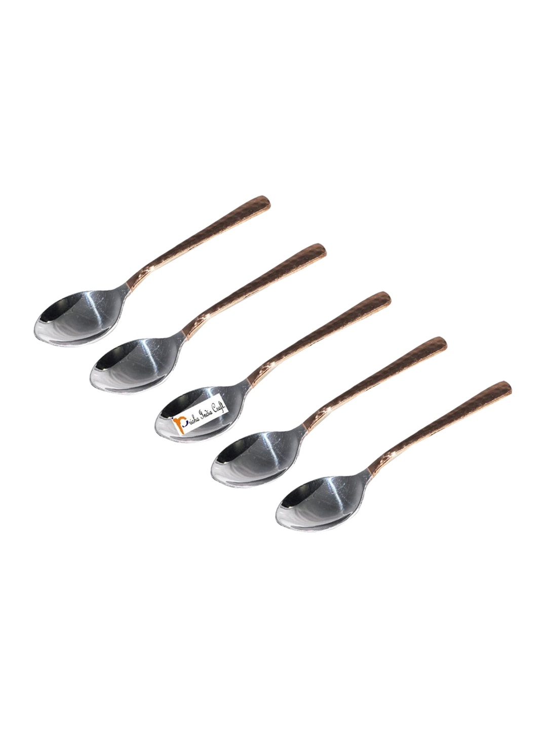 

PRISHA INDIA CRAFT 5Pcs Brown Stainless Steel Spoons