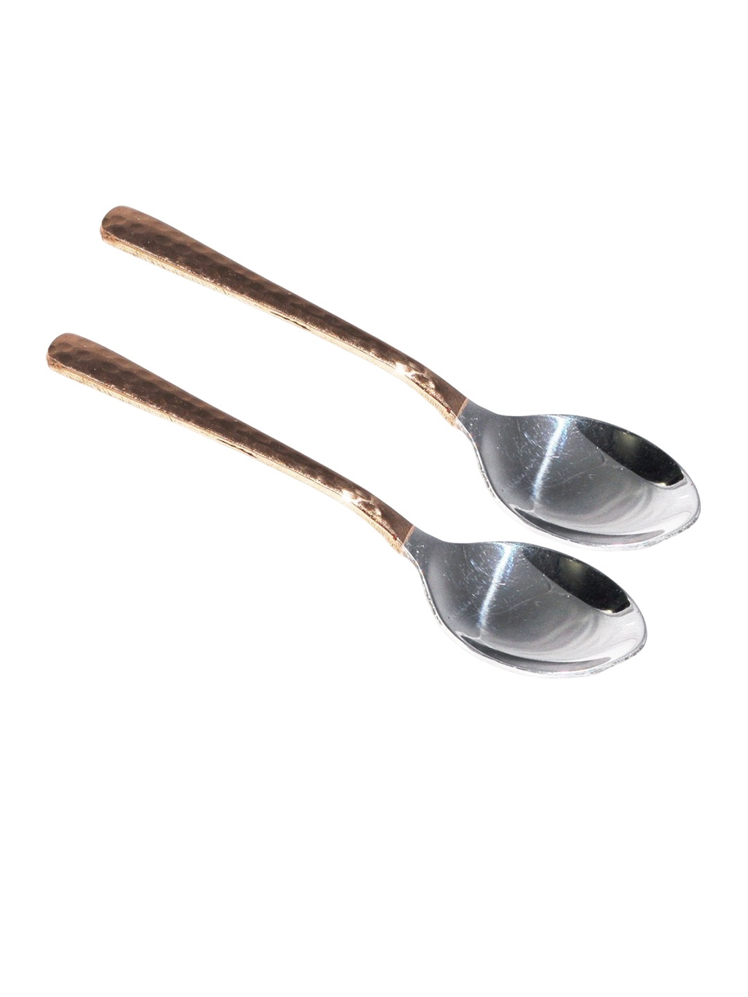 

PRISHA INDIA CRAFT 2-Pcs Brown Hammered Stainless Steel Cutlery