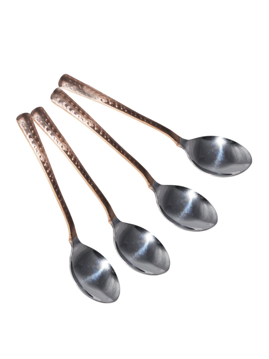 

PRISHA INDIA CRAFT 4-Pcs Brown Hammered Stainless Steel Cutlery