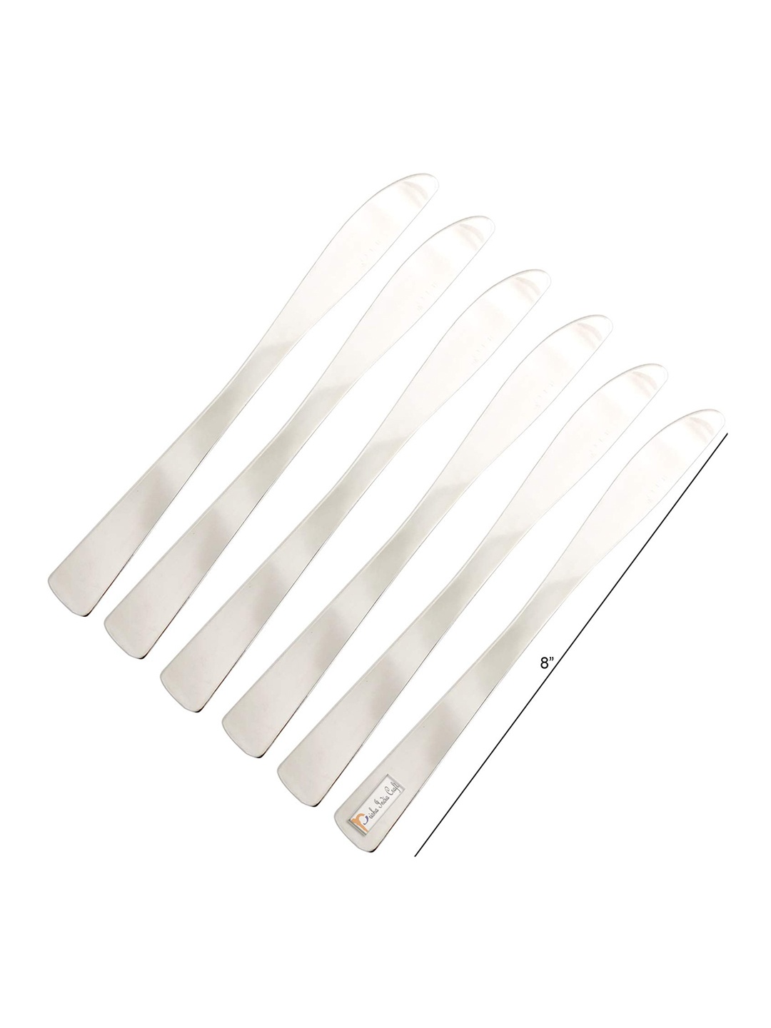 

PRISHA INDIA CRAFT Set Of 6 White & Grey Stainless Steel Knifes