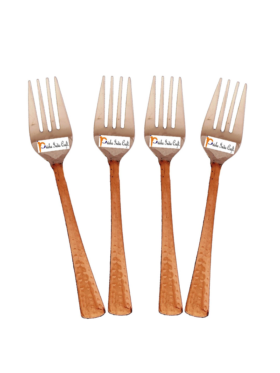 

PRISHA INDIA CRAFT Set Of 4 Brown Stainless Steel Dessert Fork