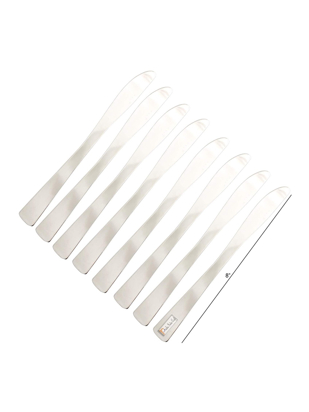 

PRISHA INDIA CRAFT Set Of 8 White & Grey Stainless Steel Knifes