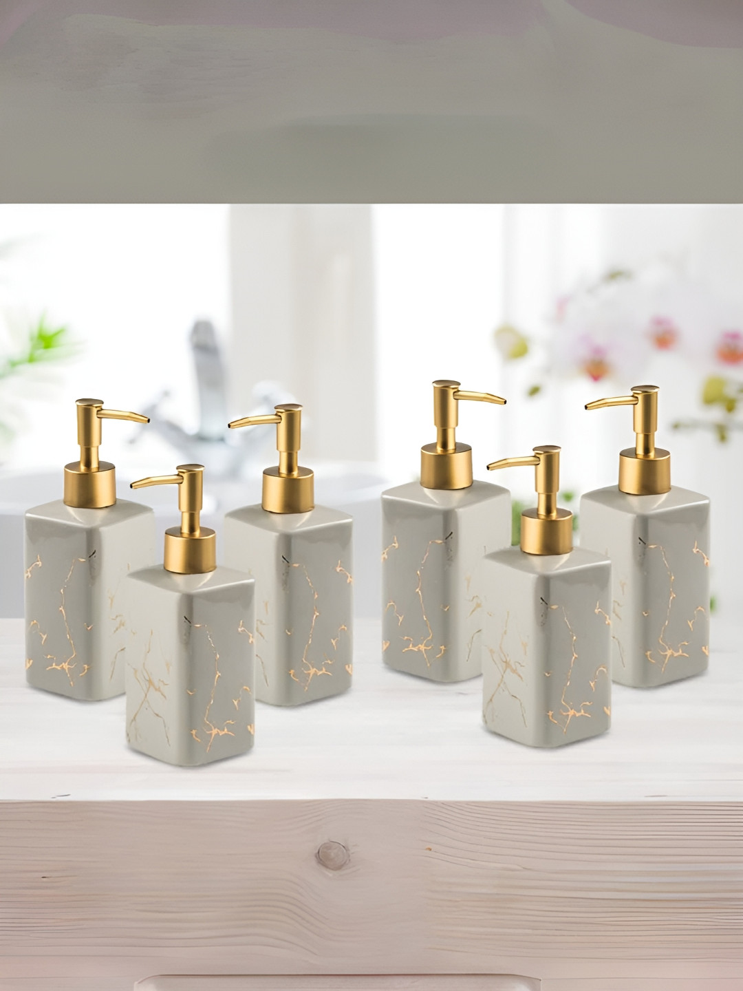 

The Better Home Grey 6 Pieces Ceramic Soap Dispenser