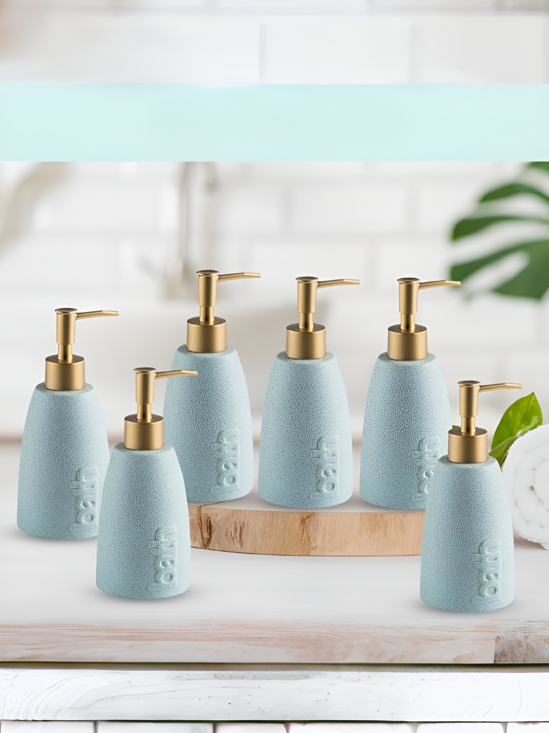 

The Better Home Blue 6 Pieces Ceramic Soap Dispenser