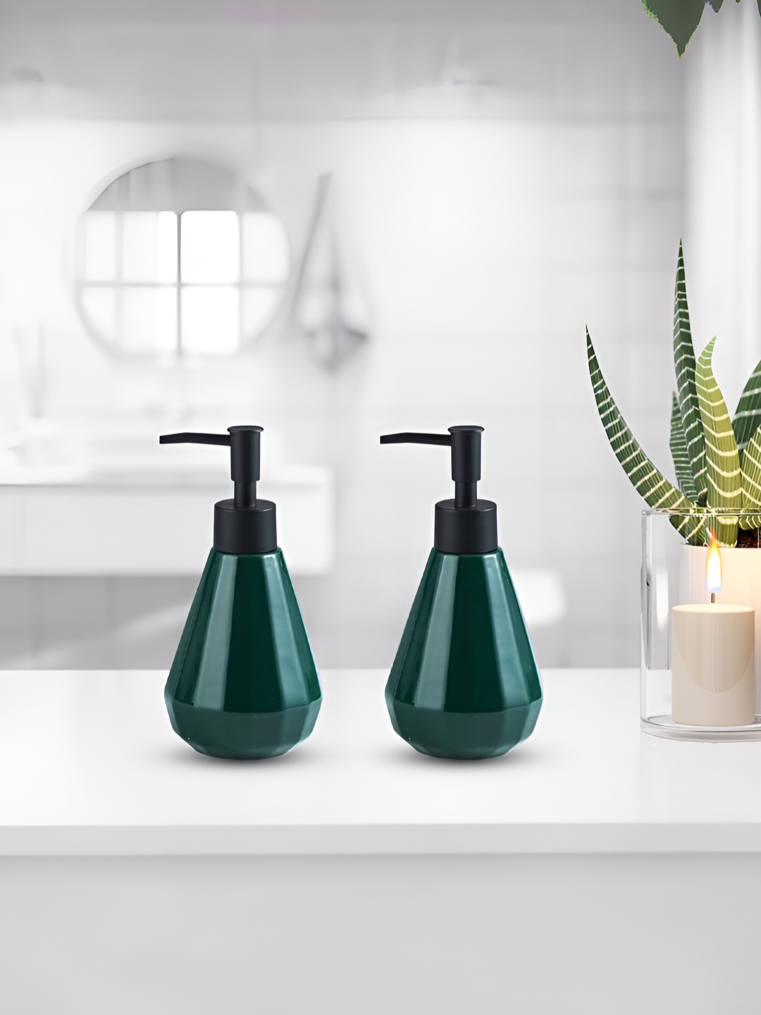 

The Better Home Green Ceramic Soap Dispenser