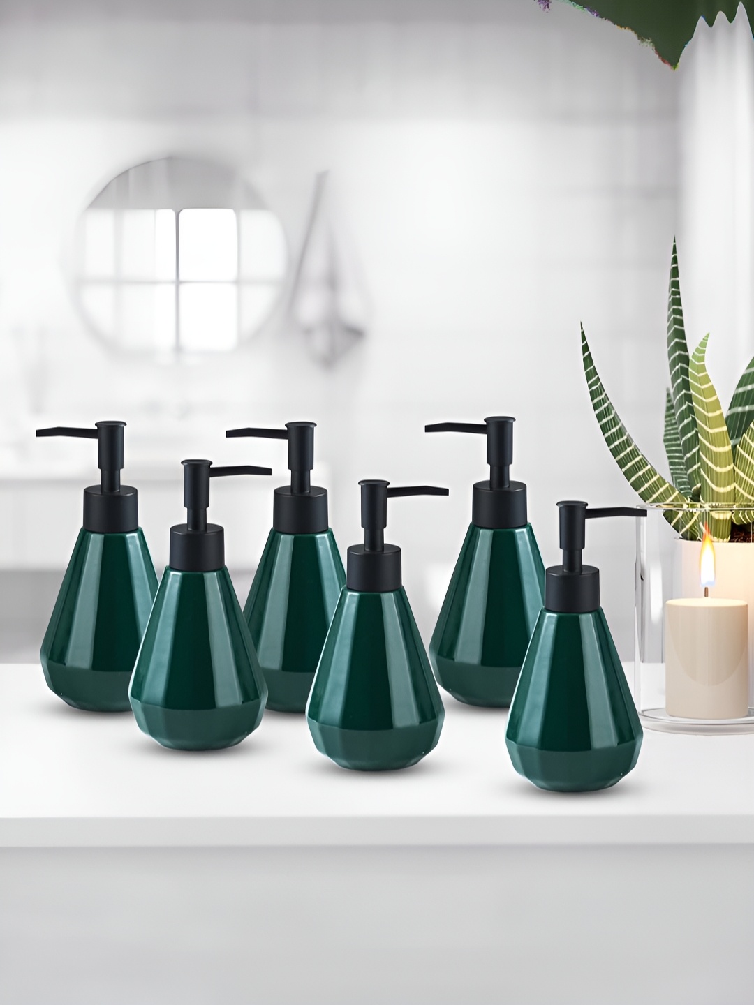 

The Better Home Green 6 Pcs Ceramic Soap Dispenser 250ml