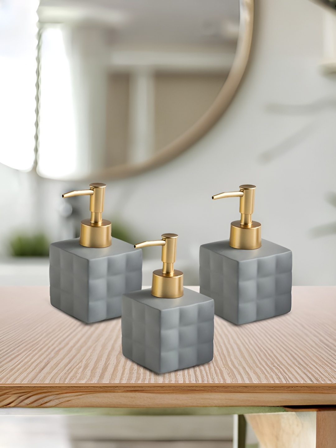 

The Better Home Grey 3 Pcs Ceramic Soap Dispenser 200ml