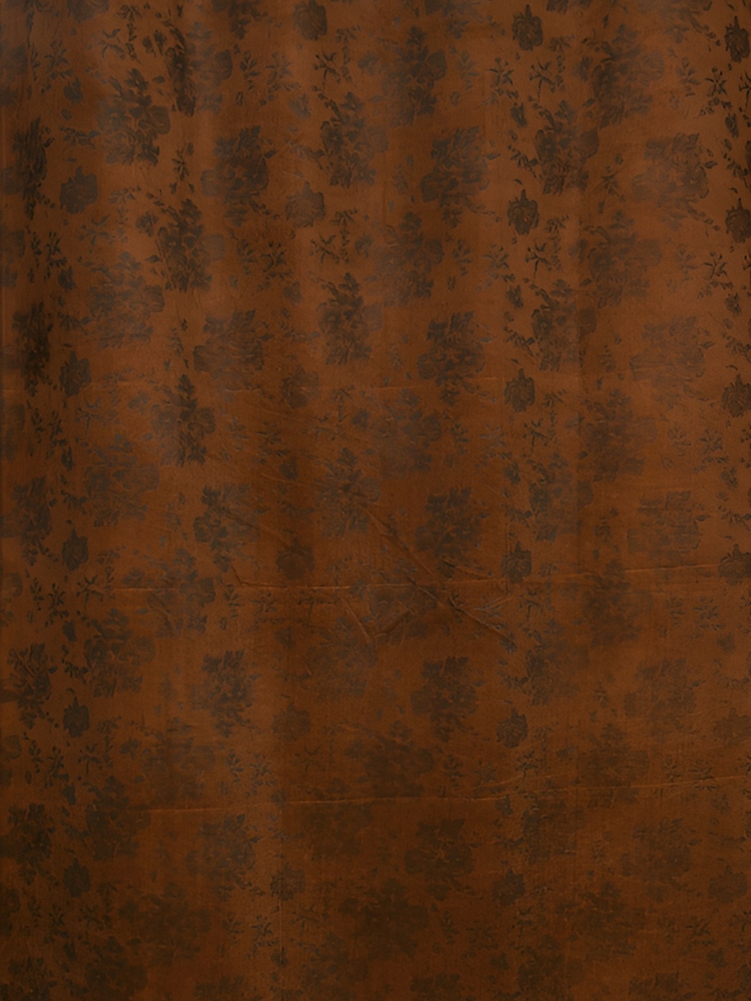 

Galaxy Home Decor Brown 2Pcs Floral Eyelet Room Darkening Long Door Curtains