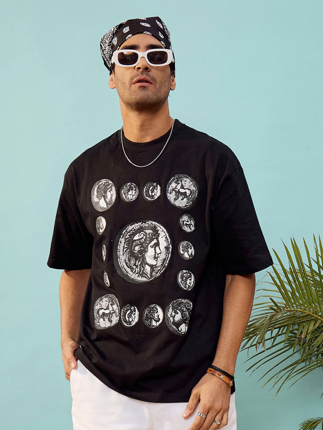 

MASCLN SASSAFRAS Unisex Typography Printed Raw Edge T-shirt, Black