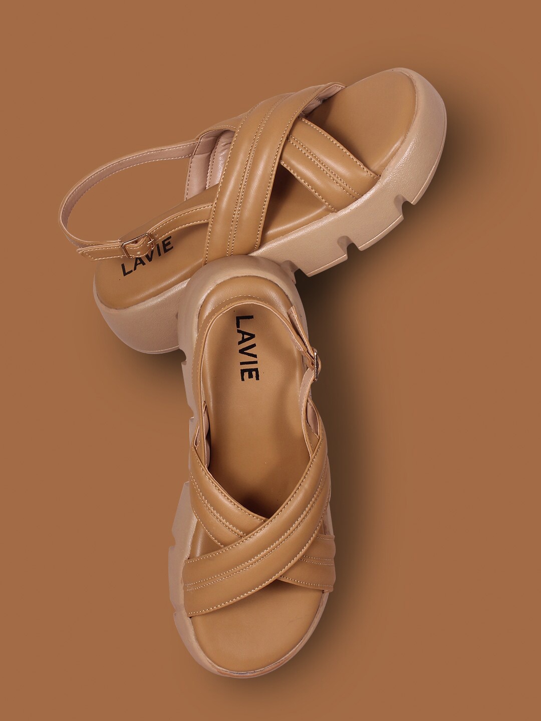 

Lavie Flatform Sandals, Camel brown