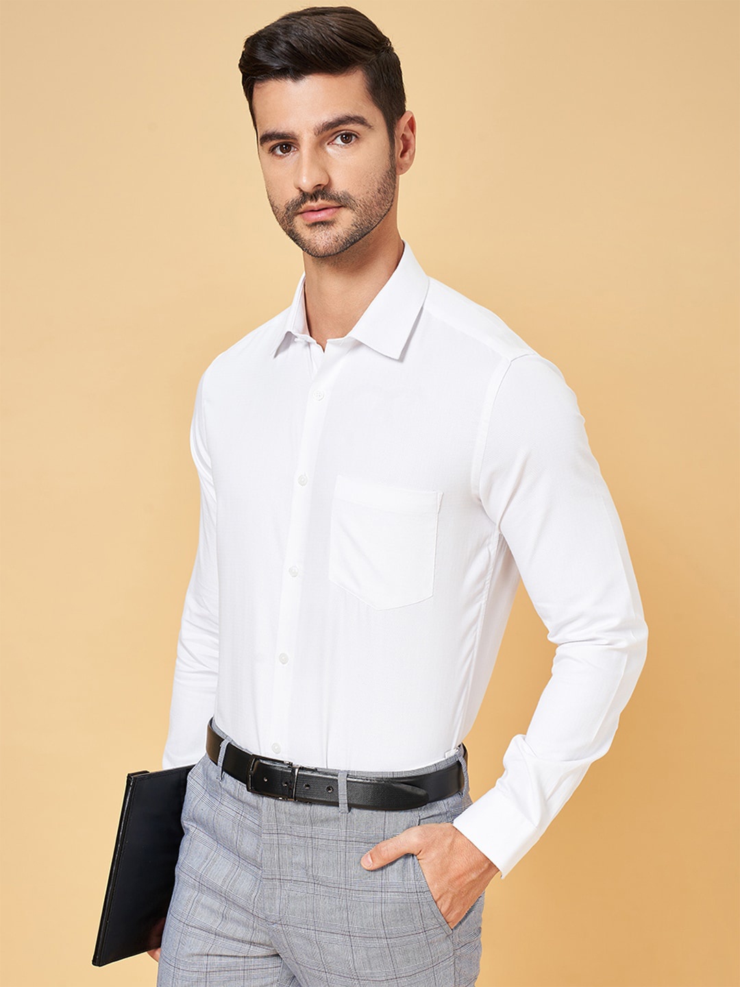 

BYFORD by Pantaloons Slim Fit Opaque Formal Shirt, White