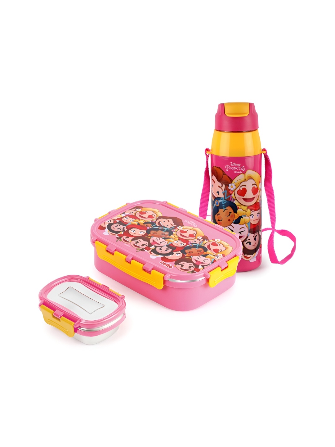 

Cello Pink & Yellow Plastic Lunch Box