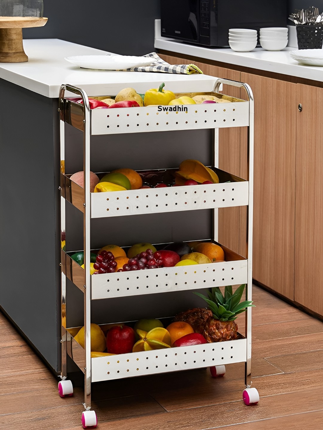 

Swadhin Steel Stainless Steel Dishwasher Safe Fruit and Vegetable Basket