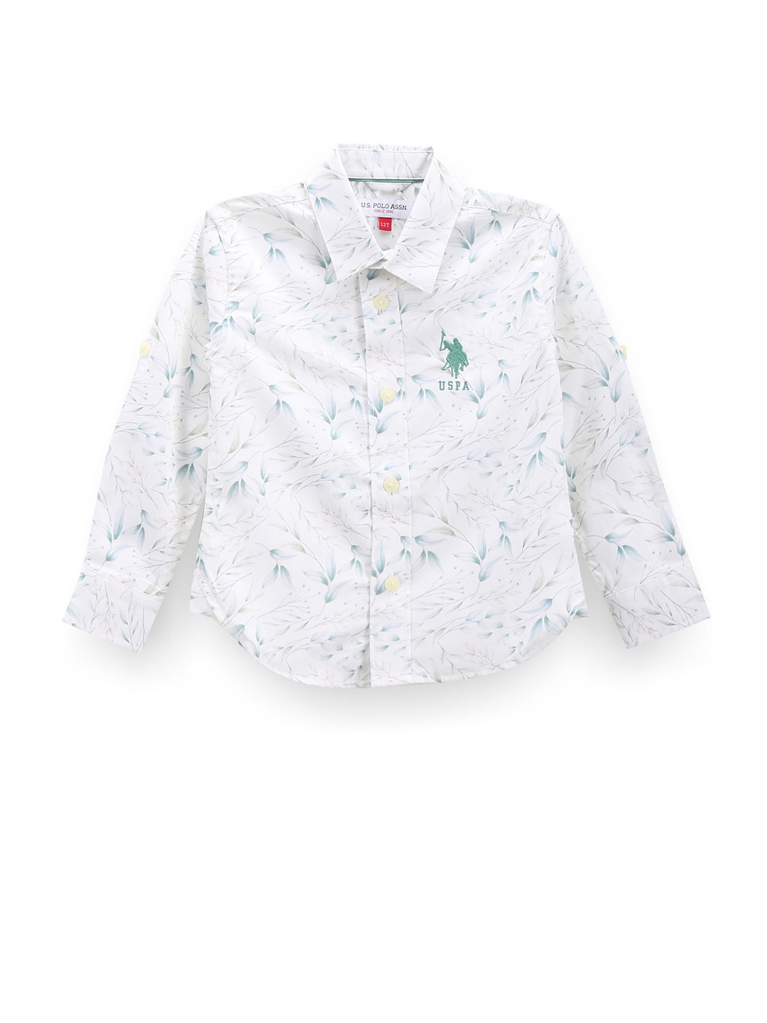 

U.S. Polo Assn. Kids Boys Classic Fit Floral Printed Casual Shirt, White